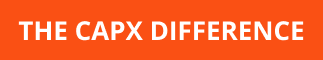 the capx difference banner, orange background