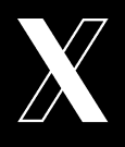 x icon against black background