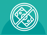 no risk icon with green background