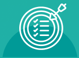 target checklist icon with green background