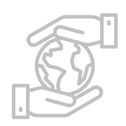 two hands and globe icon